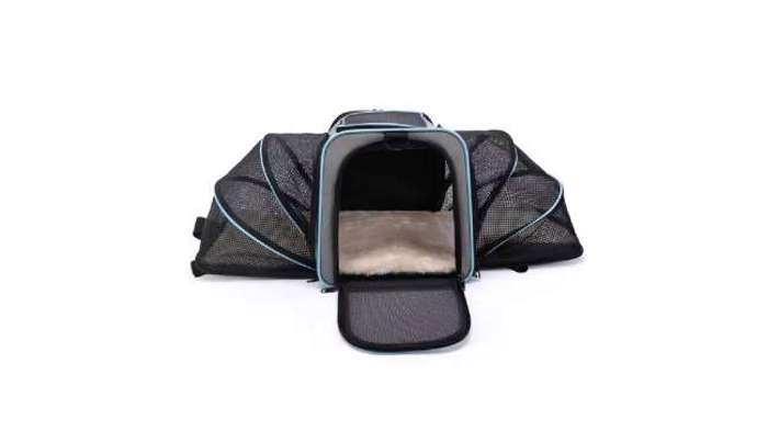 Ikaros Portable Extended Pet Bag Tsanta Metaforas Katoikidiou Epekteinomeni 45x28x28cm